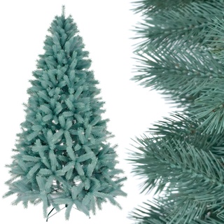 SMEREKA® Künstlicher Weihnachtsbaum 150, 180, 210, 230, 250 cm - 100% Spritzguss Weihnachtsbaum Made in EU - Künstlicher Tannenbaum mit Ständer Metall - Christbaum Künstlich wie Echt (Blau, 230 cm)
