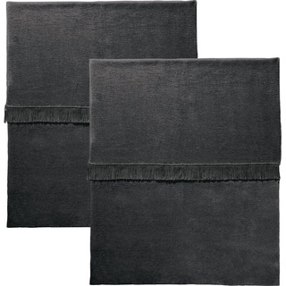 Plaid »Wohndecke 2er-Pack«, Erwin Müller, Baumwollmischung Uni grau 100 cm x 150 cm