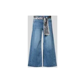 Buena Vista Wide Fit Jeans mit Viskose-Anteil Modell 'Palazzo', Blau, S