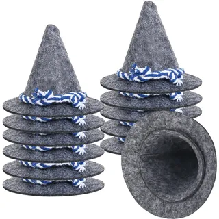 12 Stück Mini Oktoberfest Hut, Bayern Klein Filzhut Trachtenhütchen, Seppelhut Klein Filzhut, Mini Trachtenhut Tischdeko, Bayrische Bier Dekoration für Karneval, Oktoberfest, Kostümparty Halloween