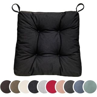sleepling Stuhlkissen Eva, für Indoor und Outdoor, mit Klettverschluss, abriebfest und langlebig schwarz
