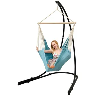 Amanka XL, Blau, Textil, Formgebogen, 140x210x160 cm, Gartenmöbel, Hängesessel
