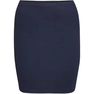 con-ta Damen Schlauchrock, vielseitiges Basic tragbar als Rock, Top, Unterrock, Minirock oder Shirtverlängerung, glatte Optik ohne Seitennähte, für Büro und Freizeit, in Marine, Gr. M - M