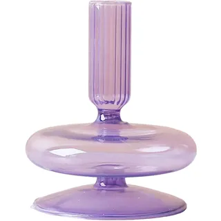Dekorative Glasvase Mit Kerzenständer – Elegante Hydrokulturvase Für Hochzeiten, Wohndekoration Und Einzugsgeschenk – Rein (11 X 2,5 Cm) – 1 Stück