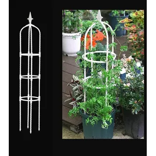 Garten Rankhilfe 110 cm Tomatenkäfig Pflanzenstütze Obelisk Klettergerüst Spalier Rankgitter Kletterhilfe,Pflanzen,Tomaten,Rosen für alle Kletterpflanzen