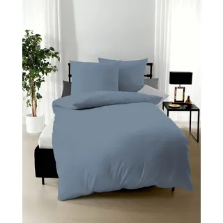 KAEPPEL Uni Mako-Satin taube 135 x 200 cm + 80 x 80 cm
