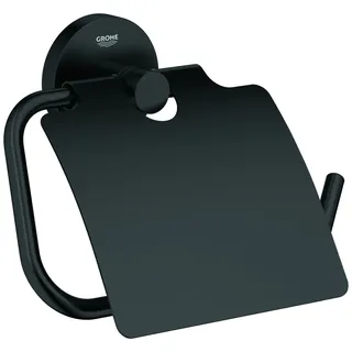 Grohe WC-Papierhalter Essentials m Deck, verd. Befestigung, matt black
