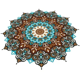 HYTROVE Selbstklebendes Mandala Wandtattoo aus Pvc Blumen Wandaufkleber Leicht Anzubringen Vielseitig Einsetzbar für Wohnzimmer und Tür Dekoration