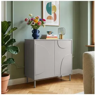 [en.casa] Sideboard Holea 75 x 70 x 34 cm Grau
