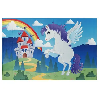 Böing Carpet Kinderteppich BC Pferd, rechteckig blau 80 cm x 150 cm