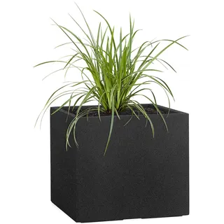 Pflanzwerk® Pflanzkübel Cube Granit Anthrazit 38x44x44cm *Frostbeständiger Blumenkübel* *UV-Schutz* *Qualitätsware*