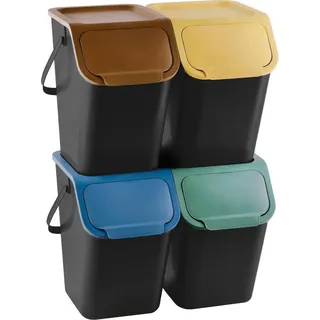 Practic Sortierbehälter 25 l Gelb/Grün/Blau/Braun/Schwarz
