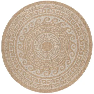 KADIMA DESIGN Kauns Outdoor-Teppich 120 x 120 cm Beige