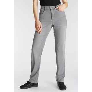 Bequeme Jeans MAC "Stella" Gr. 40, Länge 32, grau (light grey used) Damen Jeans High-Waist-Jeans Gerader Beinverlauf
