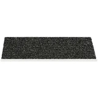 Metzker® Stufenmatte Sicherheitsstufenmatte - Außenstufenmatte, Rechteckig, Höhe: 7 mm, 1 Stück - Salz/Pfeffer schwarz