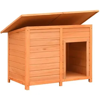 vidaXL Hundehütte 120 x 77 x 86 cm Holz Braun