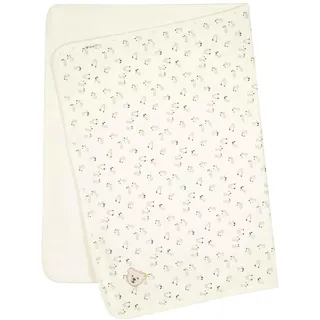 Steiff Jersey Decke Eggnog, Baby-Decke, Kuscheldecke für Babys, Baby Bettdecke, Decke ideal für das Babybett, weich flauschig und kuschelig, waschmaschinenfest - Einheitsgröße