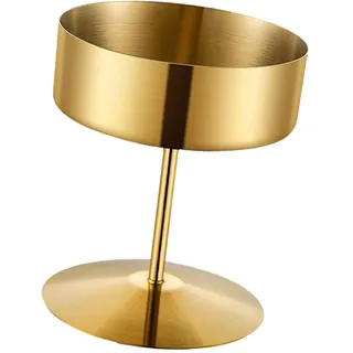 Gralara Edelstahl Dessertschale Eiscremebecher Fußschale Servierschale mit Stilvollem Stiel Und Breiter Öffnung für Hotels Restaurants Partys Hochzeiten Küche, Gold, 200 Ml