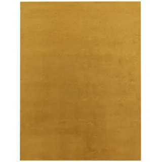 TT Home Unifarben Kurzflorteppich 300 x 400 cm Dunkelgelb