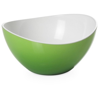 Omada Design Salatschüssel für Pasta und Salat, Schale aus zweifarbigem beständigem Kunststoff, Made in Italy, Trendy Linie, 14cm Durchmesser, 0,5lt Kapazität, geeignet für den Geschirrspüler, Grüne