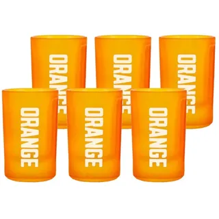 Generisch Jaegermeister ORANGE Shotgläser – 6er Set – 2 cl geeicht