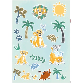 Komar Deko-Sticker Lion King Palmtrees 50 x 70 cm gerollt