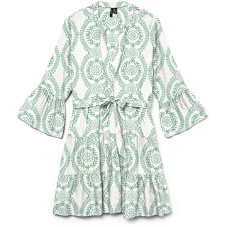 Vero Moda Tunikakleid Sommerkleid Grün/Weiß XS