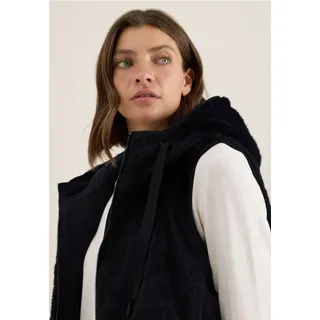 CECIL Wendbare Fake Fur Weste - Blau