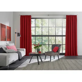 Wirth Vorhang WIRTH "Dim out" Gr. 4, rot, B:145cm H:245cm, Polyester, Gardinen