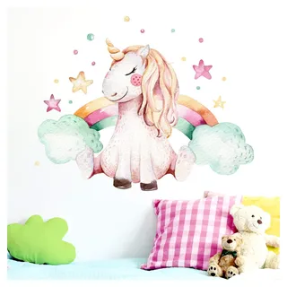 Little Deco Wandtattoo Einhorn & Regenbogen DL138