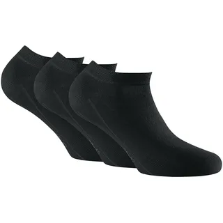Rohner Sneakersocken 3er Pack Schwarz 39-42