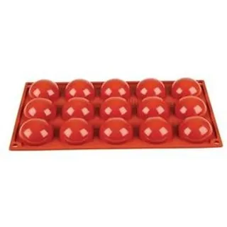 Special Ingredients Silikon Halbkugel-Form 15 Mulden 17,4 x 29,5 cm - Flexible Backform für Desserts, Schokolade und Mousses, Wiederverwendbar