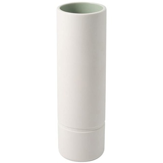 like. by Villeroy und Boch it's my home Vase L mineral, elegante Blumenvase für kunstvolle Gestecke, Premium Porzellan, grün, weiß