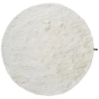 Hochflor-Teppich Whisper, benuta, rund, Höhe: 31 mm, Kunstfaser, Berber, Ethno-Style, Wohnzimmer weiß