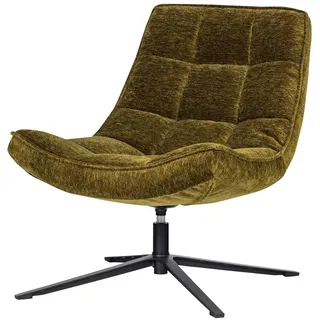 Woood Drehsessel Maudi Chenille 74 x 84 x 86 cm Grün drehbar, gepolstert
