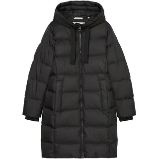 Marc O'Polo Marc OߴPolo Damen Daunenmantel mit Kapuze wasserabweisend, Schwarz (Black), 34 - 34