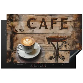 onlywow Herdabdeckplatte 80 x 52 cm Schwarz