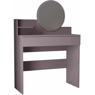 Schminktisch Mit Spiegel Aus Holz "harmony Mini Round" - 90 X 40 X 133 Cm - Violett