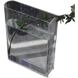 Dekorative Buchvase Für Blumen – Künstlerische Und Kulturelle Dekoration Für Schlafzimmer, Büro Oder Wohnzimmer – Transparentes Modell Mit Schwarzen Mustern