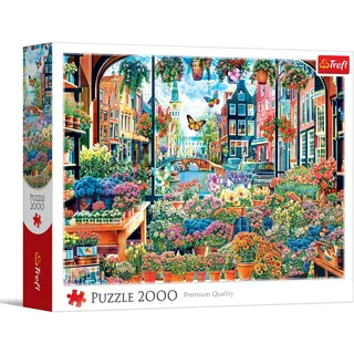 Trefl - Puzzle 2000 Teile, Blumenladen in Amsterdam, Niederlande