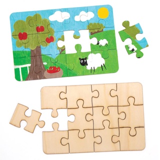 Puzzles aus Holz (8 Stück ) Basteln mit Holz