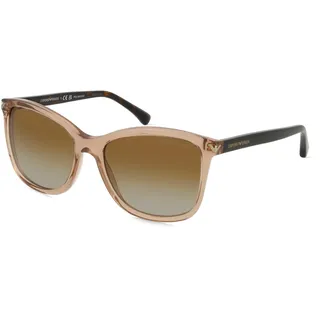 Emporio Armani EA4060 Damen-Sonnenbrille Vollrand Butterfly Acetat-Gestell, transparent