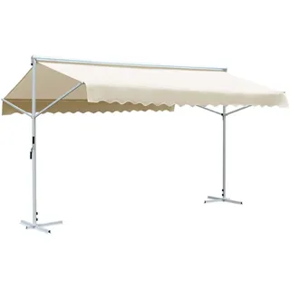 vidaXL Freistehende Markise 500 x 300 cm creme