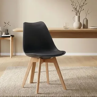 Homestyle4u Küchenstuhl gepolstert Schwarz