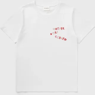 PRINTED TEE - white - S