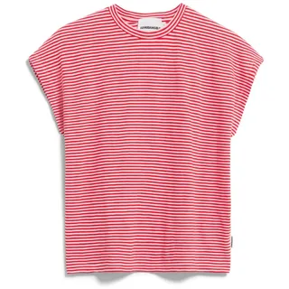 ARMEDANGELS Slub Jersey Stripe Rot/Rosa L