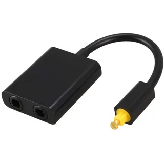 Asuinxurr Optischer SPDIF Audio Splitter 2 Wege Toslink Splitter Adapter 1 Eingang 2 Ausgang Optischer SPDIF Kabel Splitter Hub