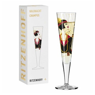 Ritzenhoff Champagnerglas Goldnacht 027, Kristallglas bunt