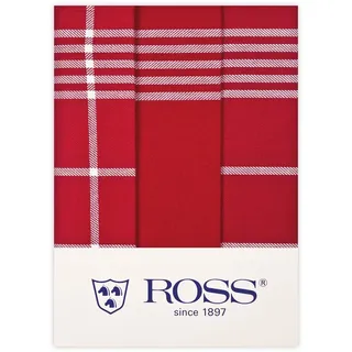 Ross 3er Pack Baumwoll-Geschirrtücher 1837 3- Pack 50x70 cm | rot - rot