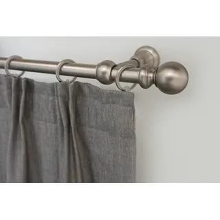 GARESA Vorhangstange Kugel lang 1-läufig Ø 20 mm 200 cm Silber